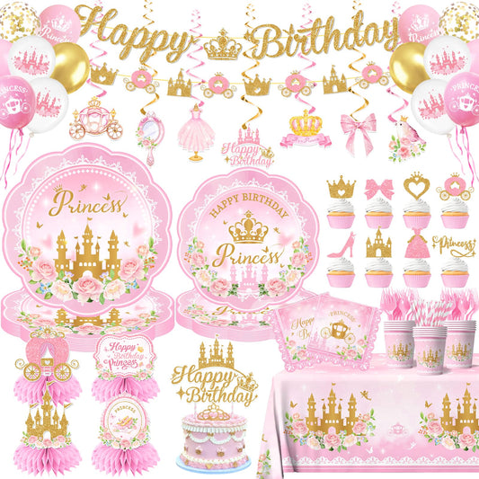 Peghoqu princess banner for Happy Birthday enhances the party atmosphere and photos.