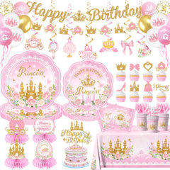 Peghoqu princess banner for Happy Birthday enhances the party atmosphere and photos.