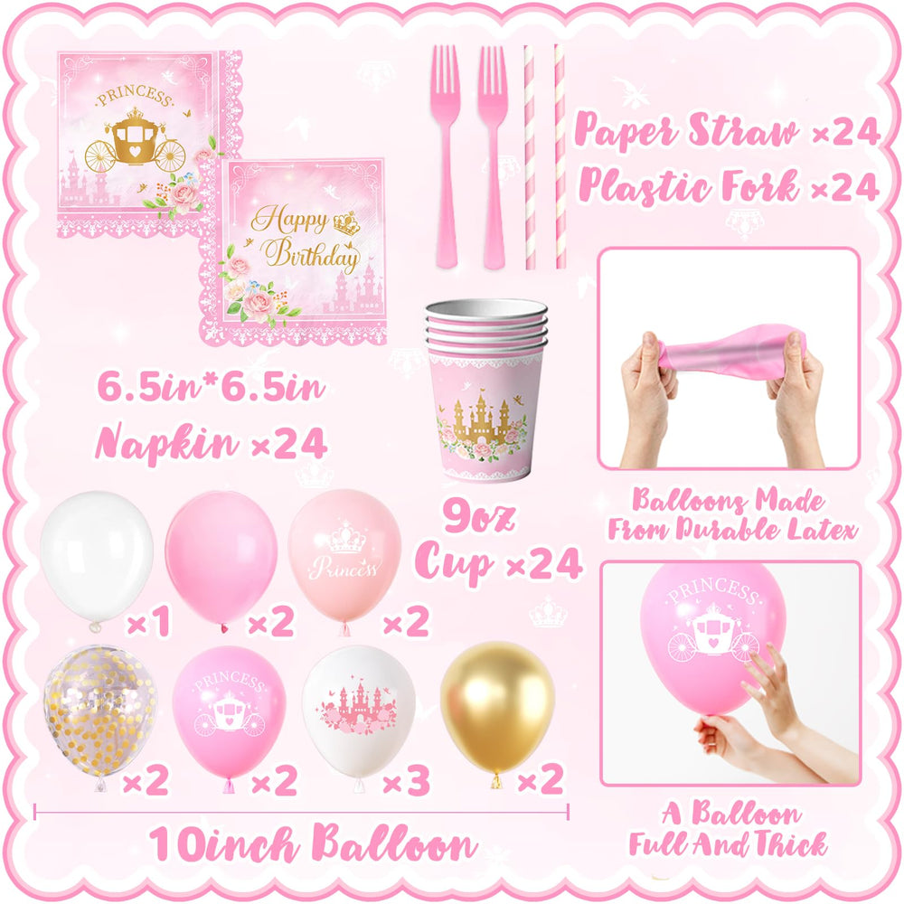 Peghoqu princess napkins add charming accents for family celebrations.