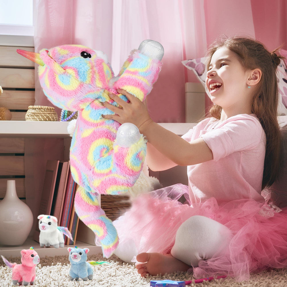 Pegmapri gift-ready unicorn cat playset for stories and tea parties.