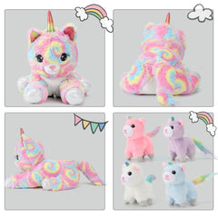 Pegmapri vacuum-packaged unicorn cat plush ready to fluff.