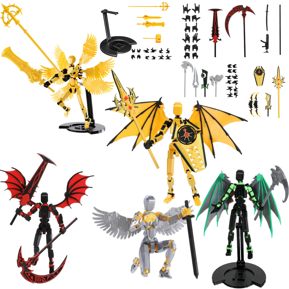 Pekuality T13 Figure Set: assembled figures ready for desktop display.