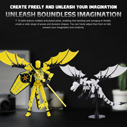 Pekuality T13 figure set dragonman ideal for flexible posing and desk decoration.