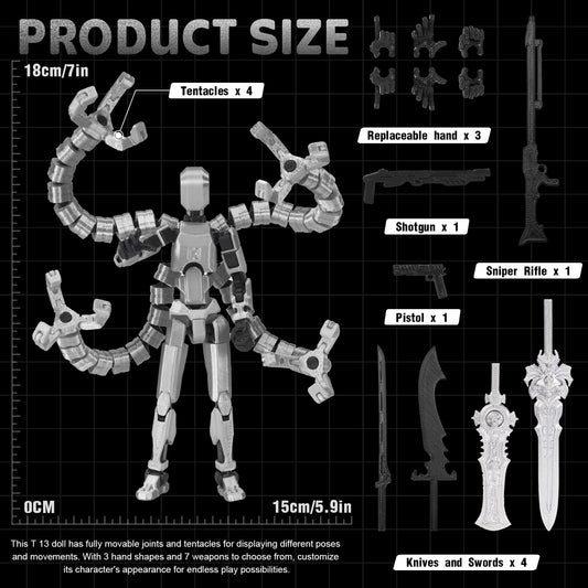 Pekuality T13 Figure Set with movable joints for dynamic poses.