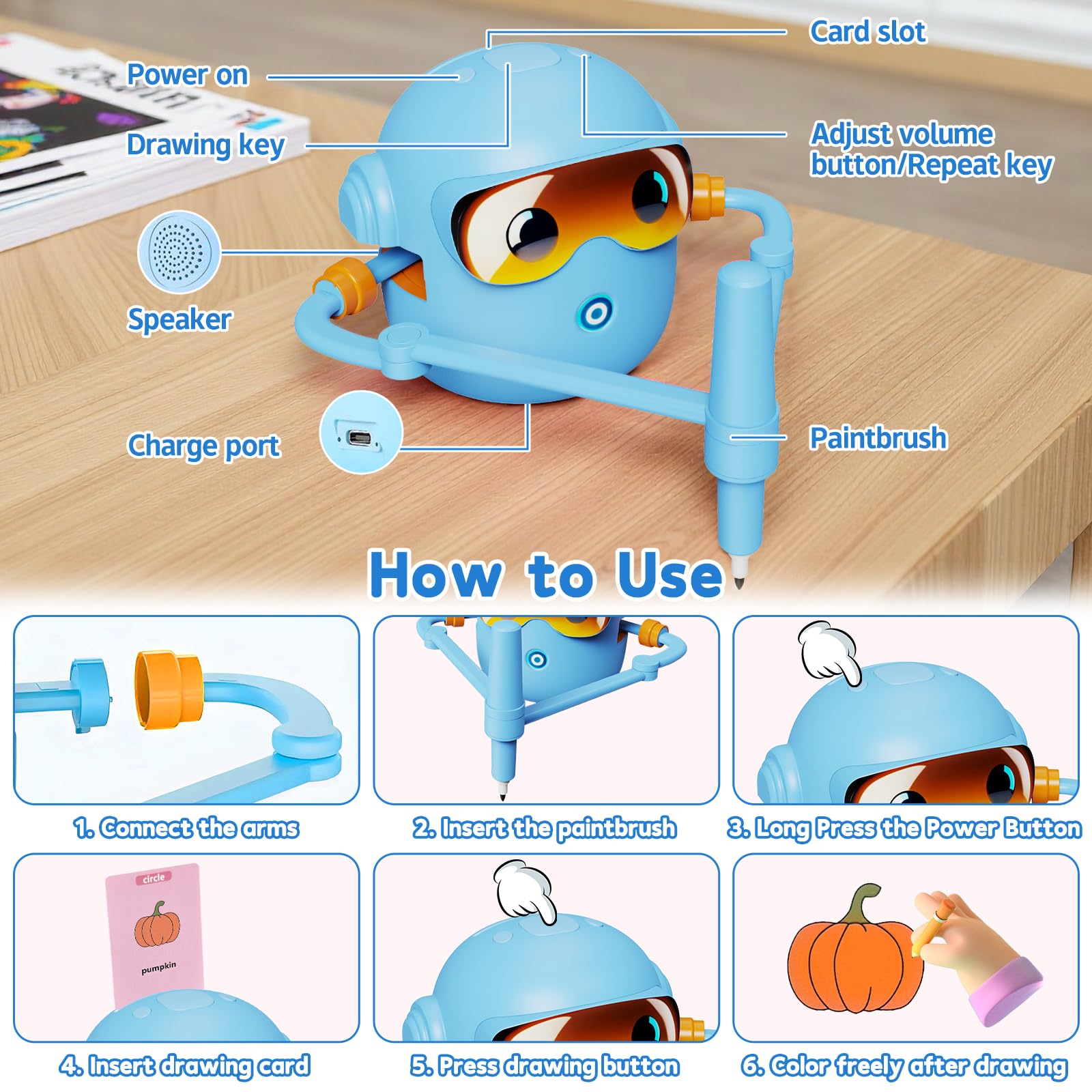 Peledic drawing robot board and packaging shown as a ready-to-gift kit.