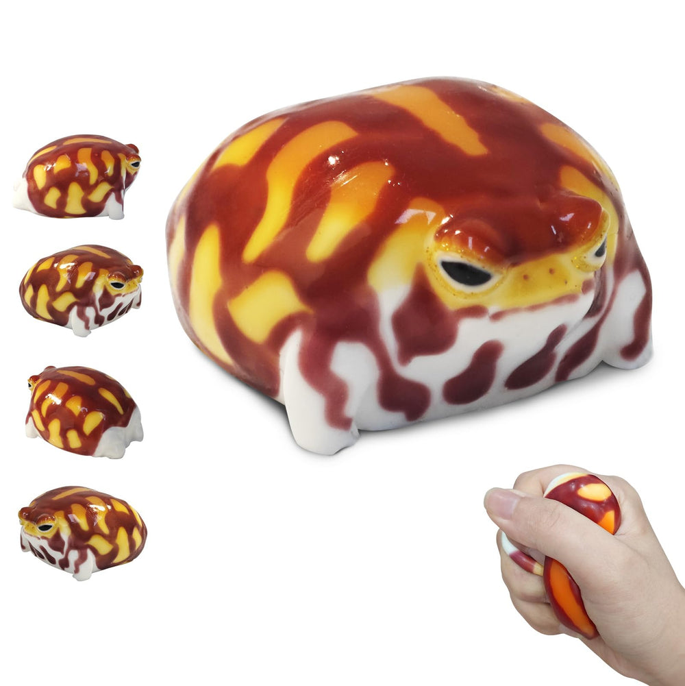 Peledic Taba Squishy Desert Rain Frog front view, a soft silicone stress relief toy