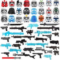PeleusTech helmet masks for sci-fi minifigs ideal for immersive battle scenes