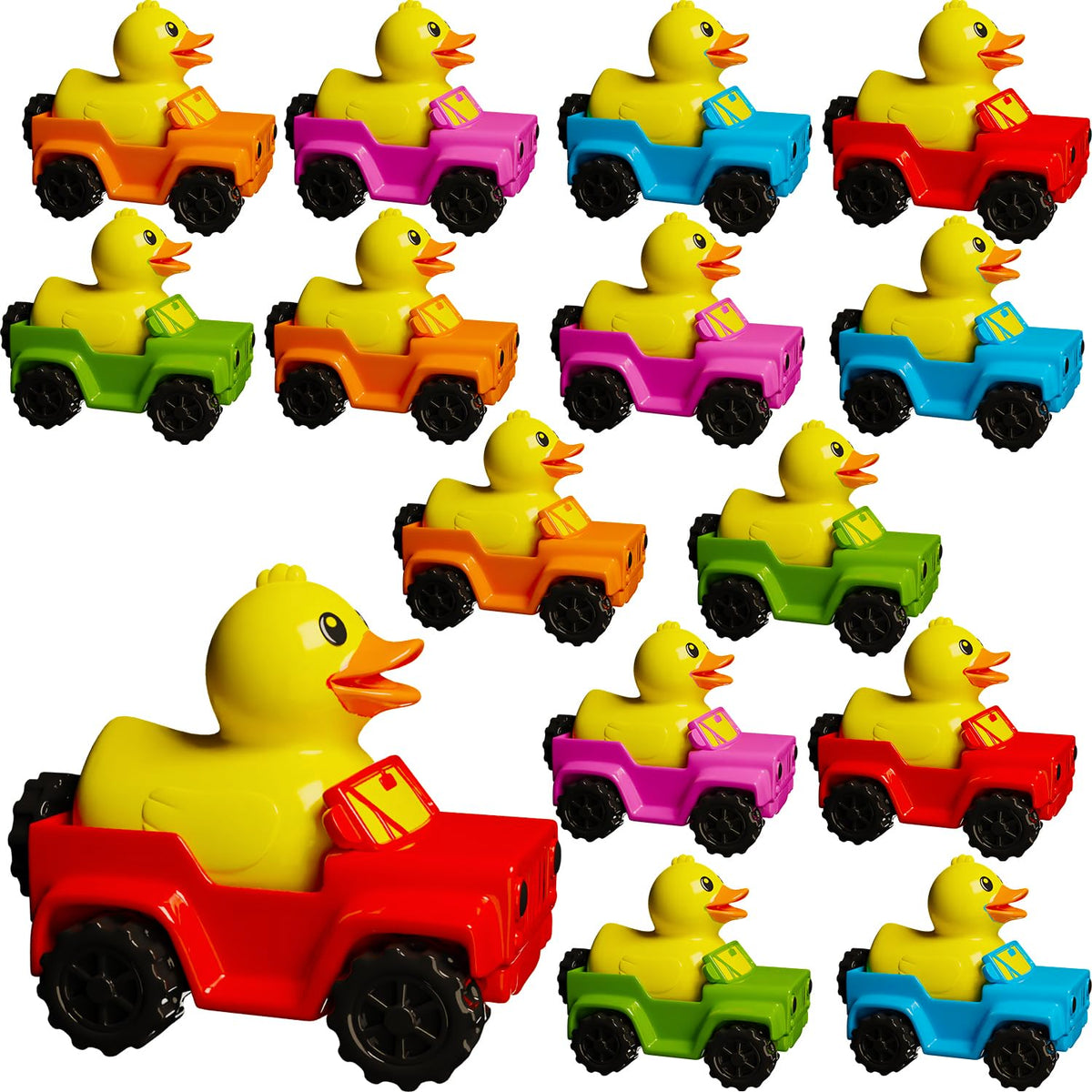 Pelto jeep duck red 2.8in, vibrant color for playful jeep-themed gifting.