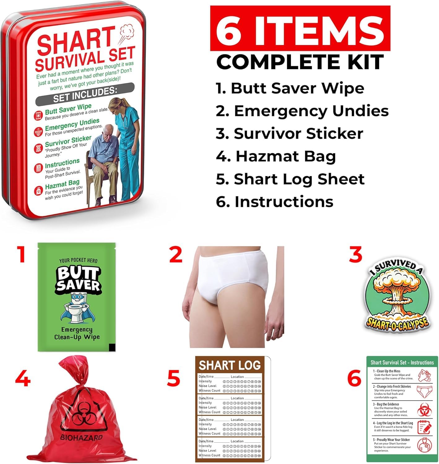 Pelto Shart Survival Set butt saver wipe ready for quick cleanup on the go
