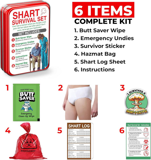 Pelto Shart Survival Set butt saver wipe ready for quick cleanup on the go