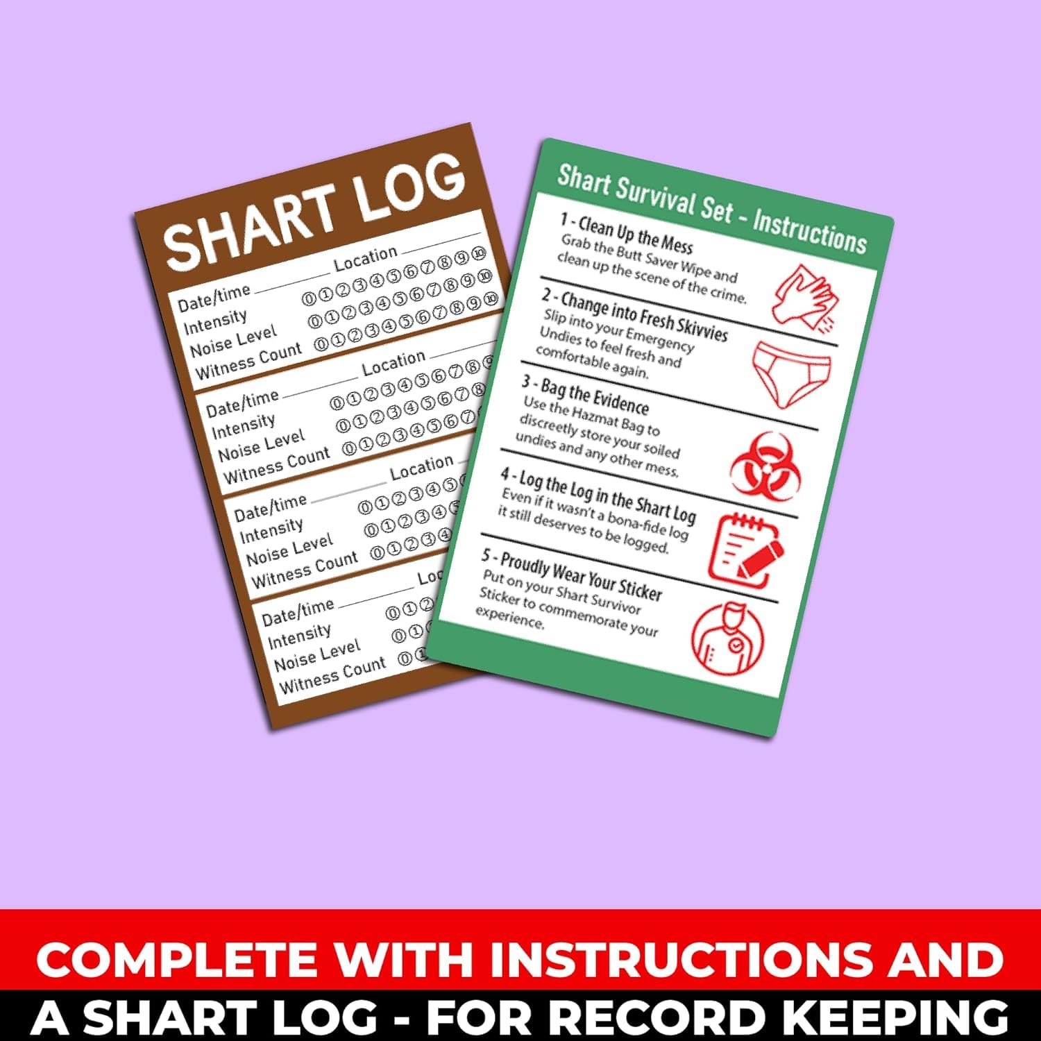 Pelto Shart Survival Set hazmat bag designed for discreet disposal after use