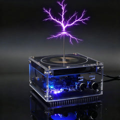 PEMENOL musical Tesla coil discharge arc for dramatic classroom demonstrations.