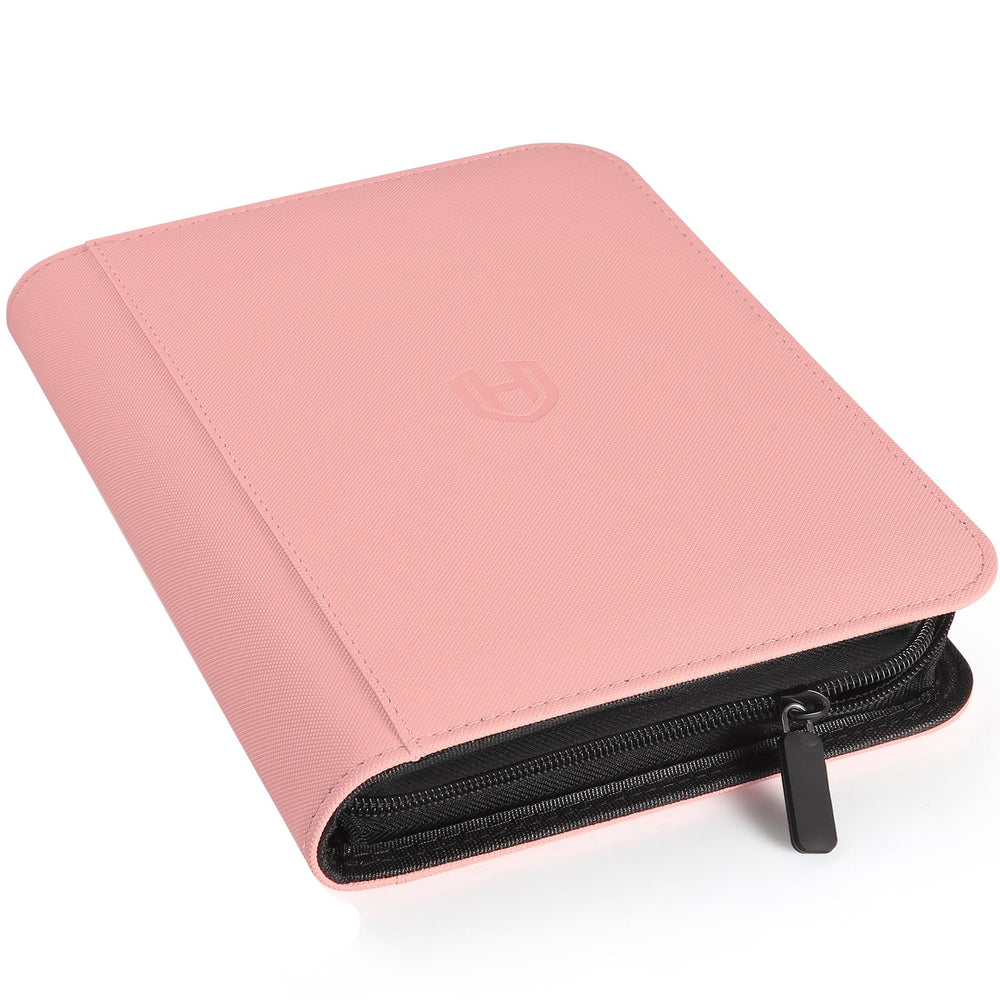 Pemocyny card binder 4-pocket zipper for organized trading cards on the go