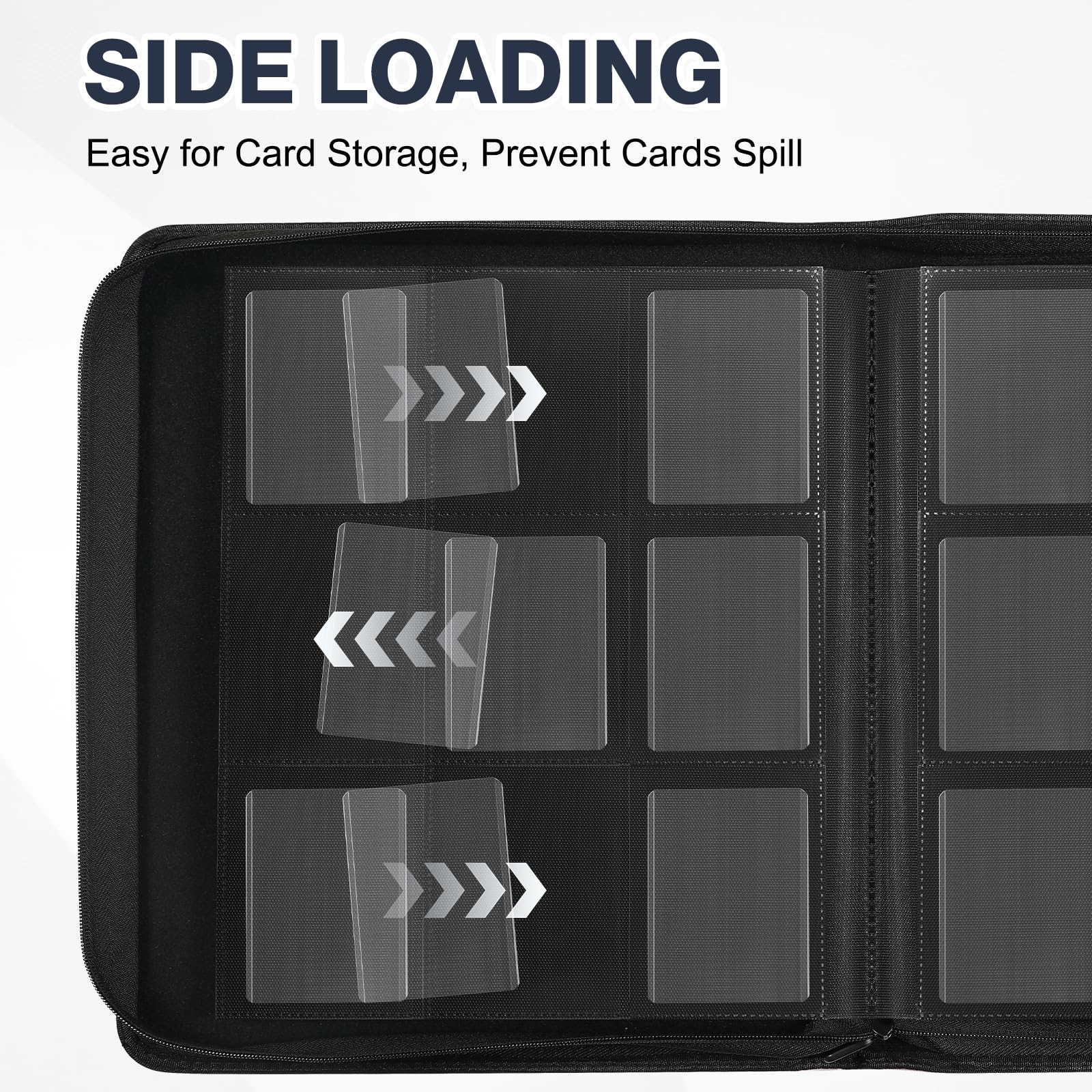 Pemocyny Binder ships with 100 included toploaders for quick setup