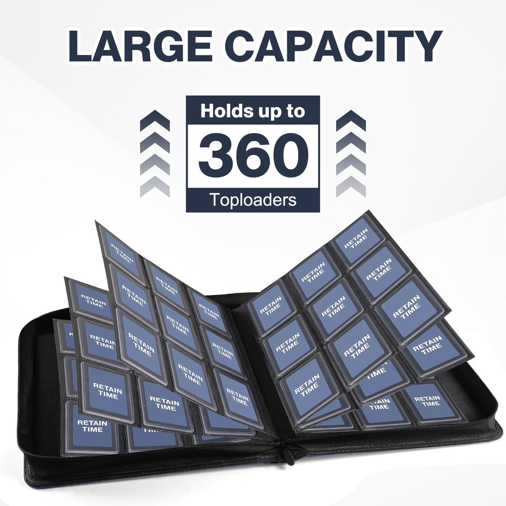 Pemocyny Toploader Binder includes 100 toploaders for immediate protection