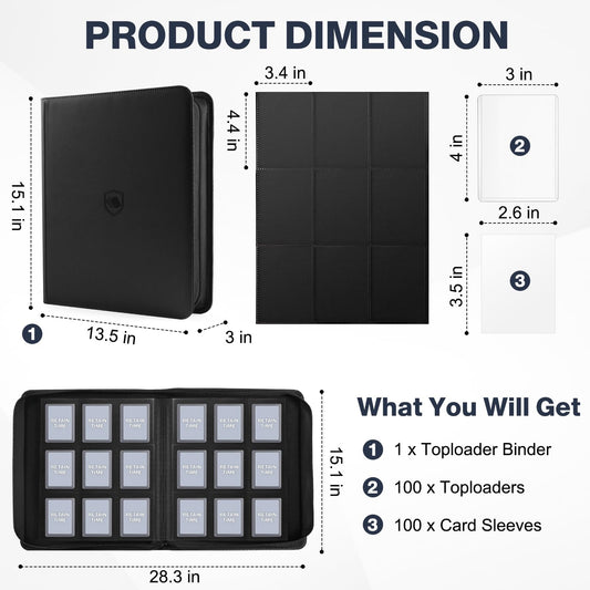 Pemocyny binder open to reveal 9-pocket pages for easy card organization