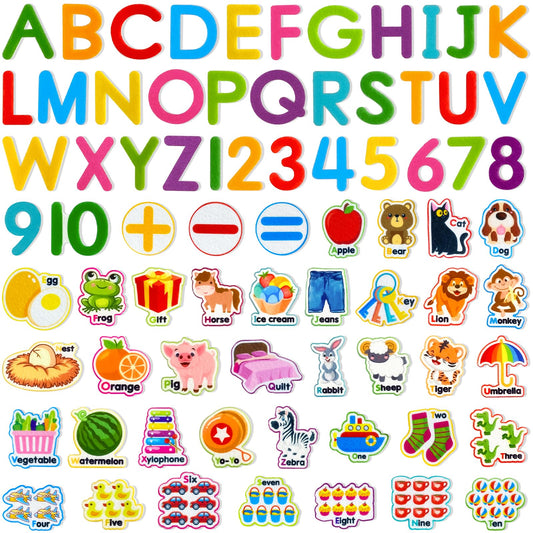 Pengfull felt letters and numbers set for interactive early learning on felt boards.