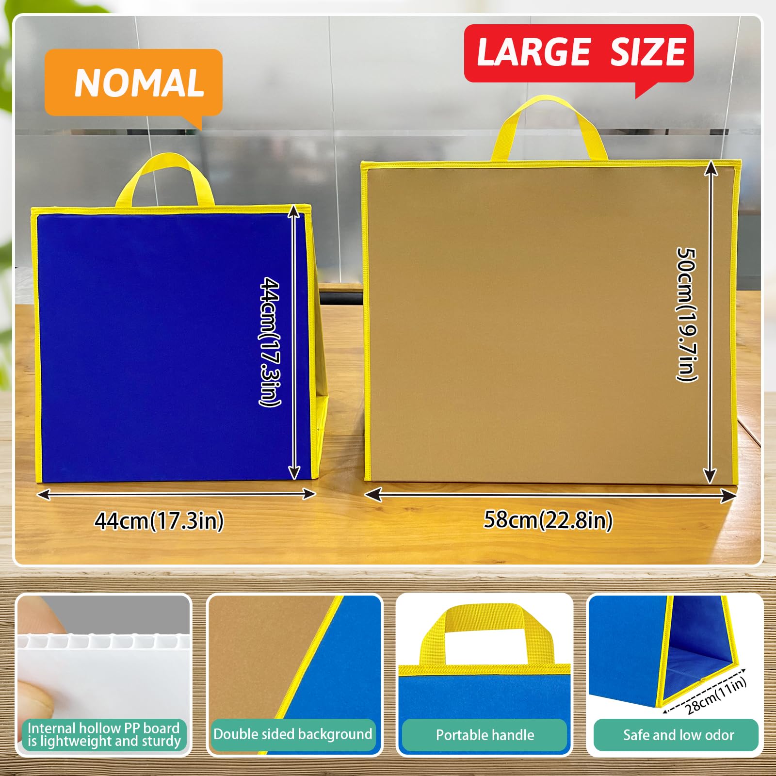 Pengfull double-sided board shows both surfaces for extended activities.