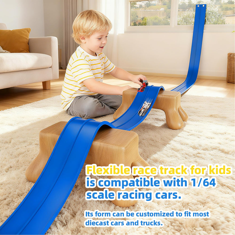 PENIXEL Flex Track with 1:64 die-cast cars racing