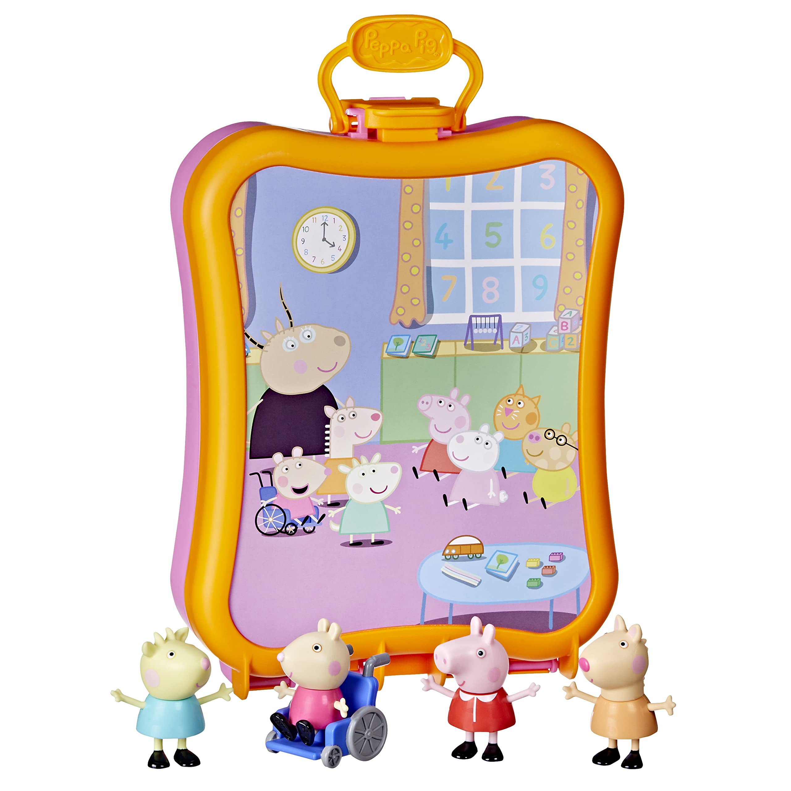 Peppa Pig Club Friends carrying case front, ready for classroom adventures