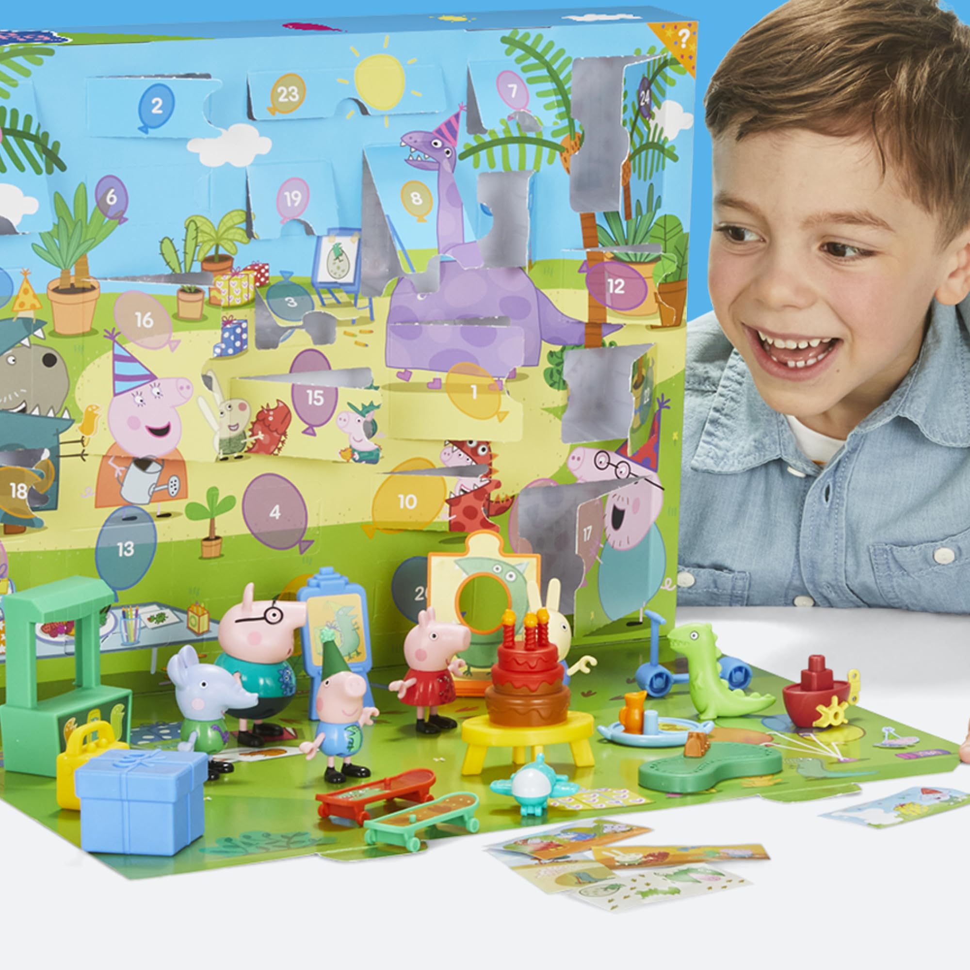 Edmond Elephant 3-inch figure from Peppa Pig calendar for imaginative play