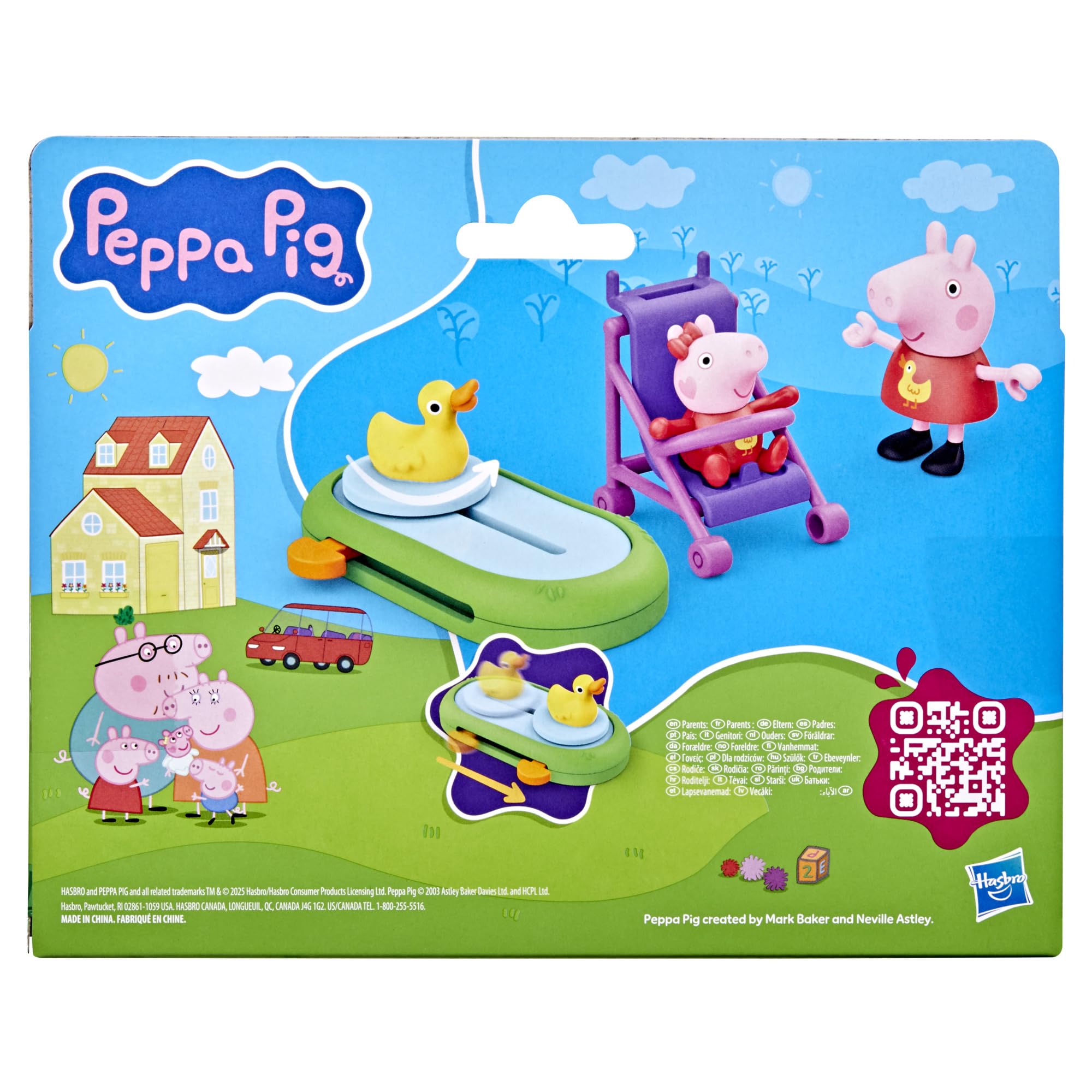 Peppa Pig family figures for imaginative play.