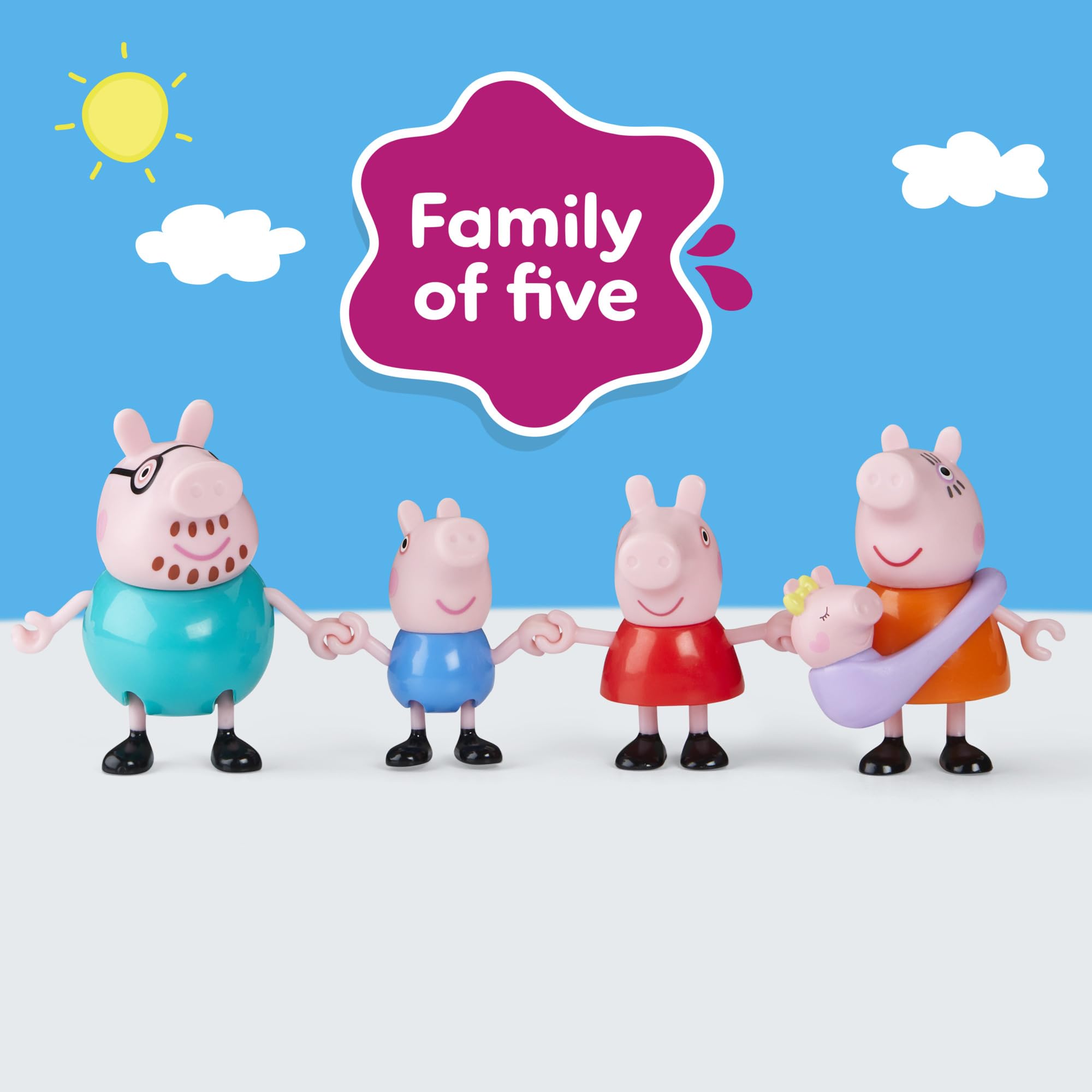 Peppa Pig Peppa figure holding hands with George.