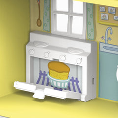Peppa Pig family house fridge and oven with opening doors for kitchen scenes.