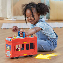 Peppa Pig sliding platform for quick transport between floors.