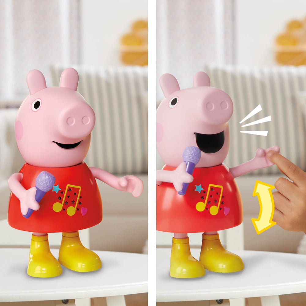 Peppa Pig Talk & Sing doll arm mouth action animates Peppa during talking or singing