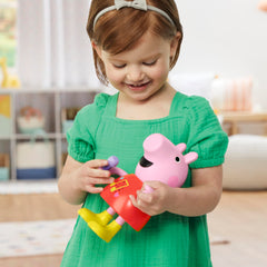 Soft plush body of Peppa Pig Talk & Sing doll for cuddly play