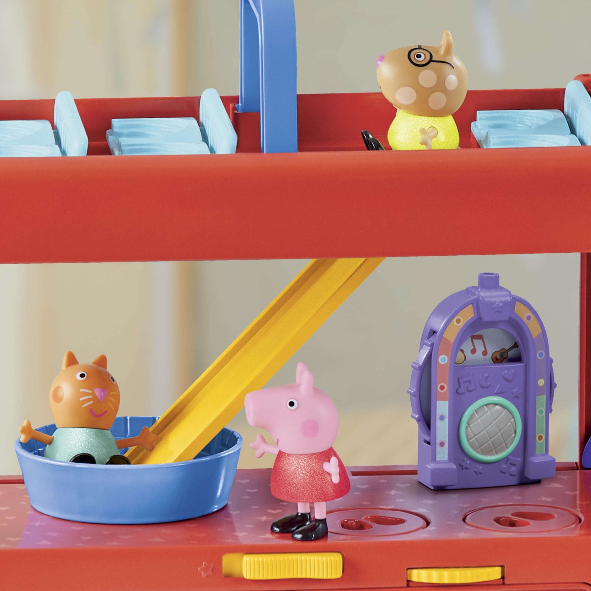Peppa Pig twirling platform for dancing play sessions.