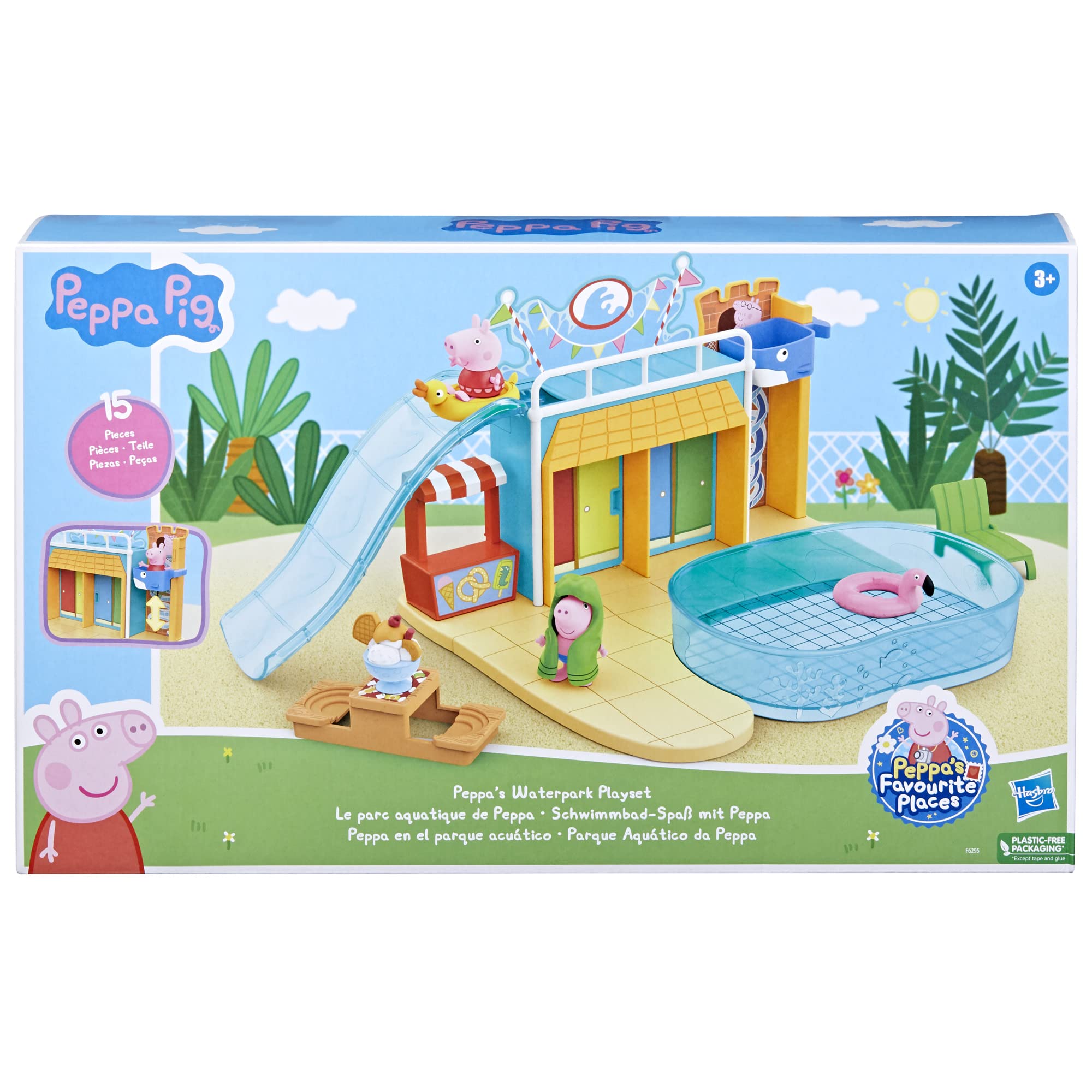 Peppa Pig Waterpark elevator whale highlights interactive features for thrilling storytelling.