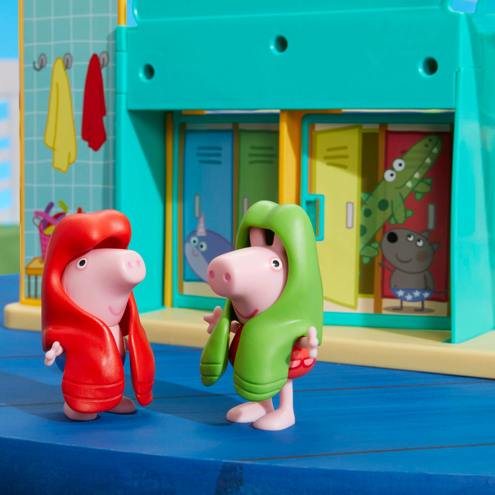 Peppa Pig Waterpark flamingo floatie adds color and imaginative pool play.
