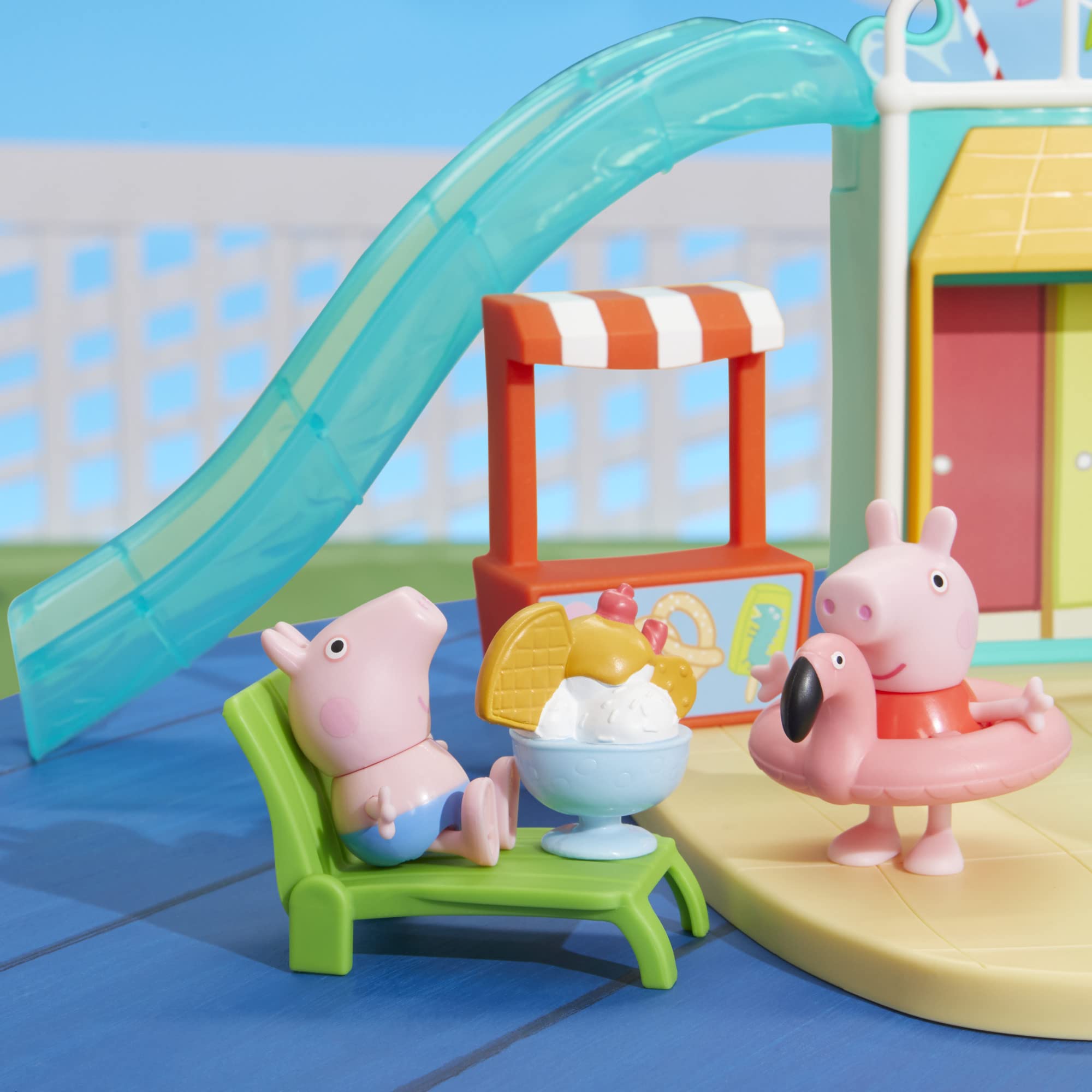 Peppa Pig Waterpark towels and accessories offer pretend-drying fun after swimming.