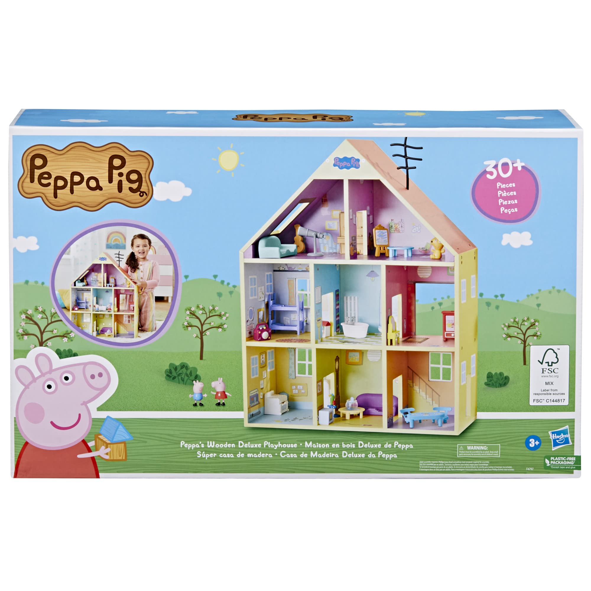 Includes Peppa and George figures for immediate storytelling and adventures.