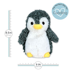 Peppy Penguin lavender-scented plush delivers a soothing aroma during relaxation.