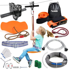 Perantlb backyard zipline setup shows quick, safe installation for family fun.