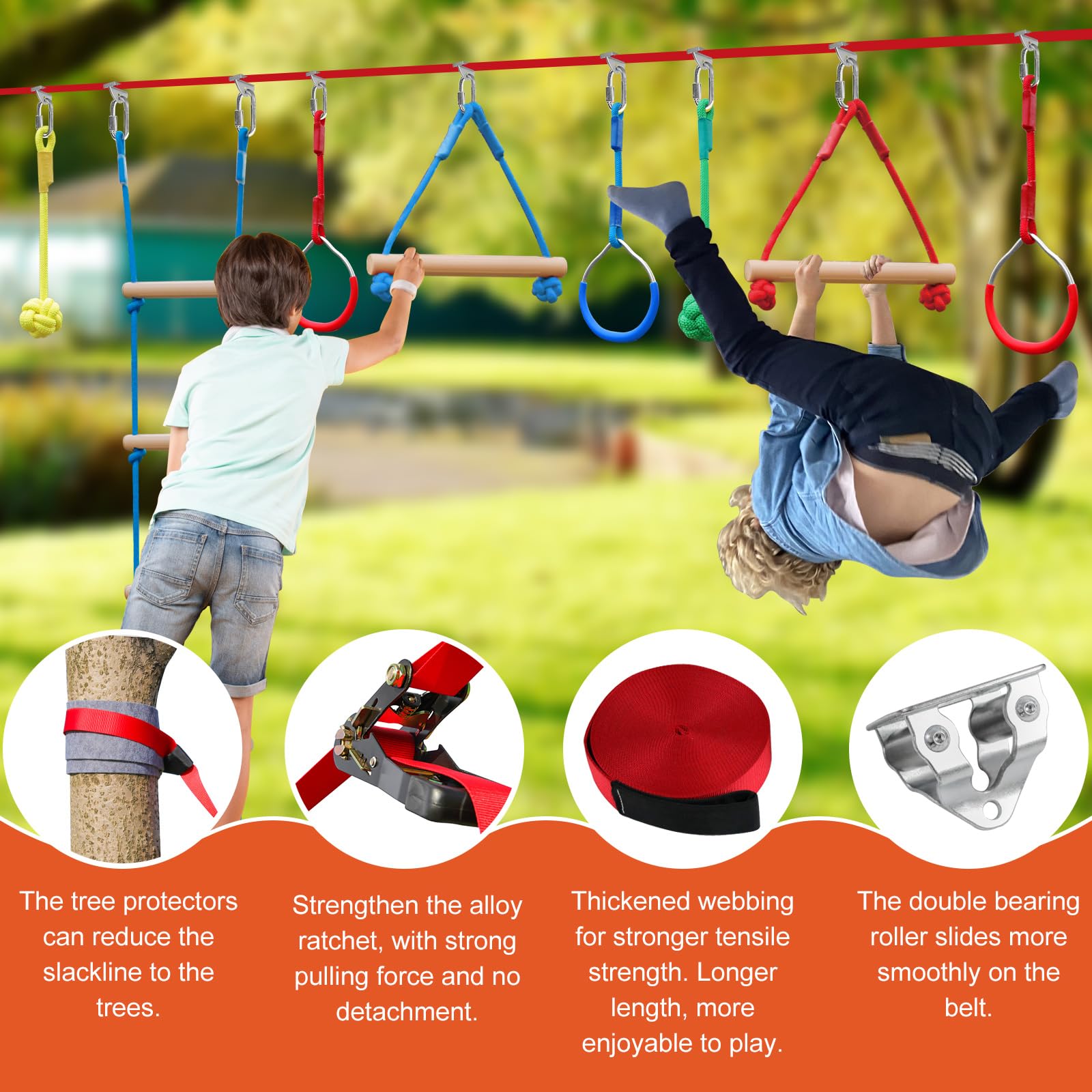 Perantlb ninja course assembly shown for quick outdoor setup.