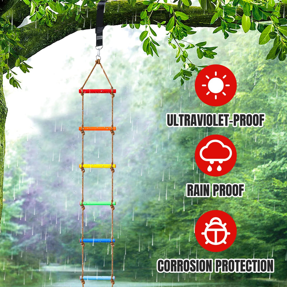 Perantlb rope ladder non slip bumps provide secure grip