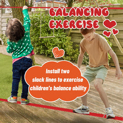 Perantlb rope ladder offering climbing routes for coordination and fun.