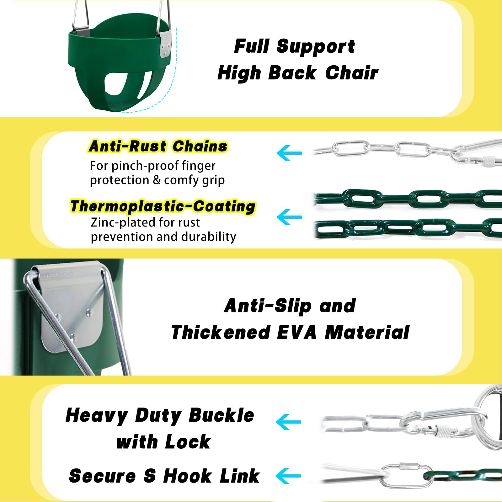 Perantlb 47.24-inch chain with partial plastic coating for safety