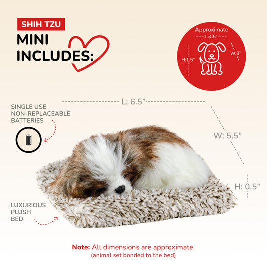 Perfect Petzzz bed-and-dog set shows a lifelike plush companion and bed.