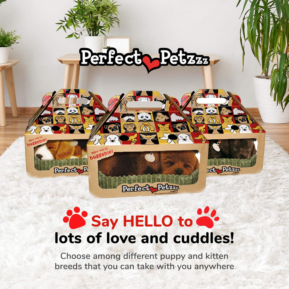 Perfect Petzzz Chocolate Lab scene with kids and seniors shows relaxing companionship