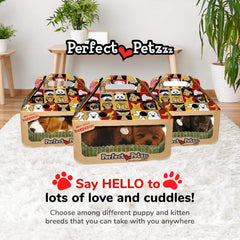 Perfect Petzzz Chocolate Lab scene with kids and seniors shows relaxing companionship