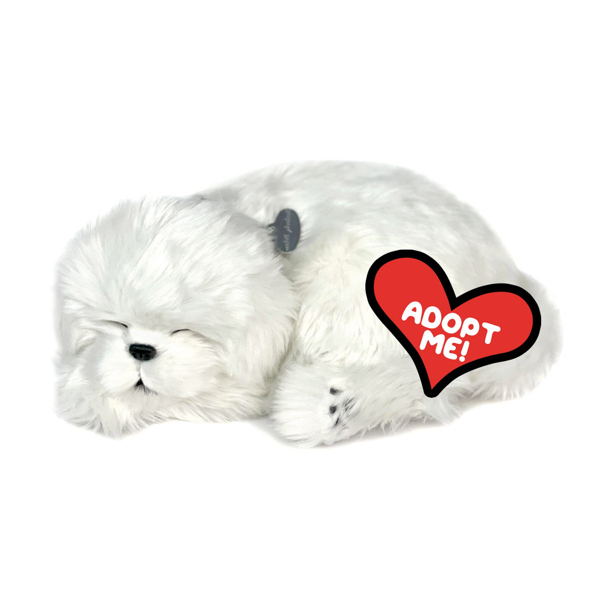 Perfect Petzzz Maltese breathing pet demonstrates lifelike breathing for immersive pretend ownership.