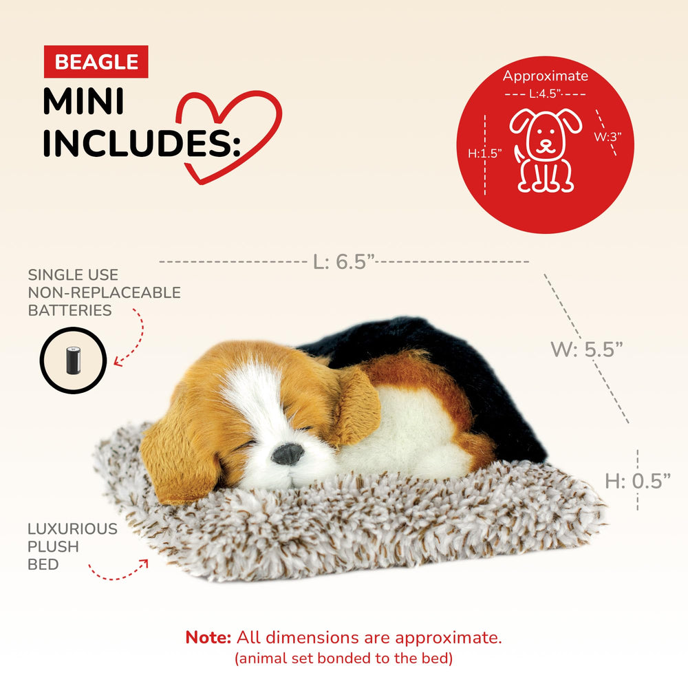 Perfect Petzzz Mini Beagle plush ready for kids' gentle play.