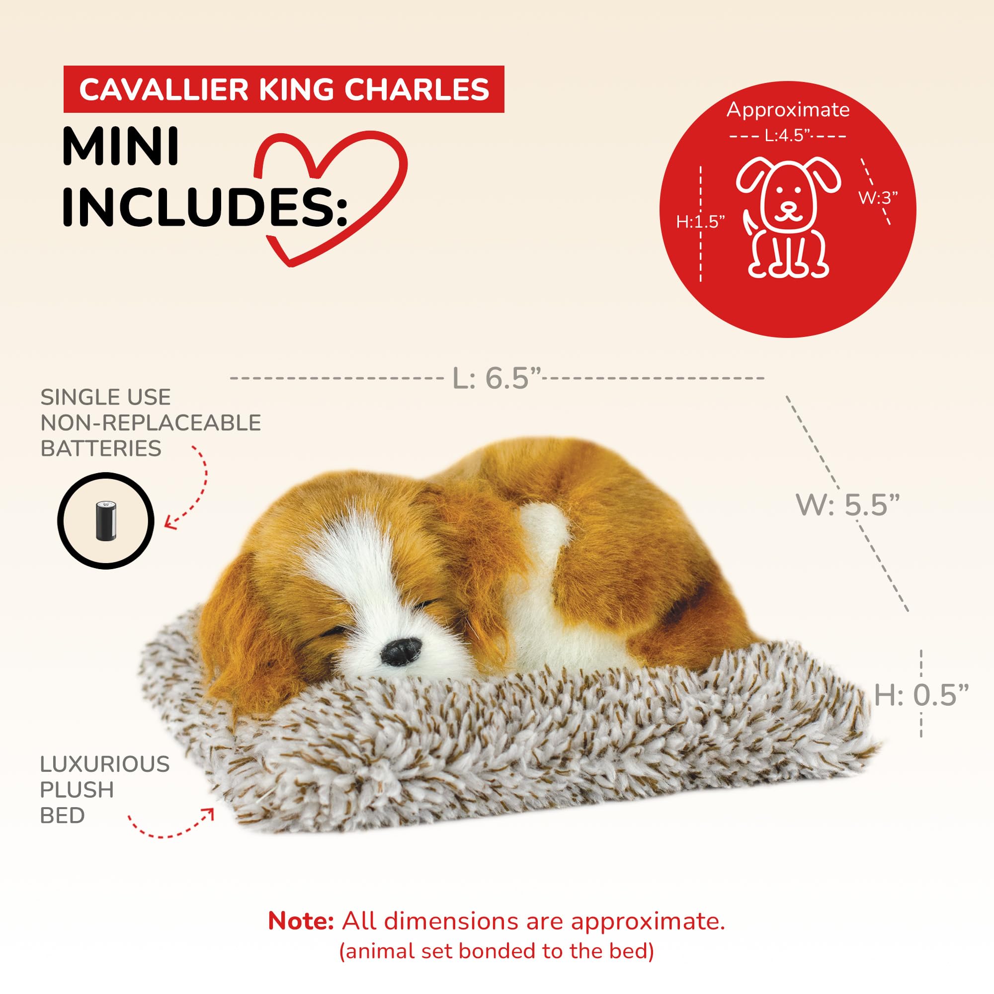 Perfect Petzzz mini Cavalier King Charles toy dog offers gentle companionship without real-pet responsibilities.