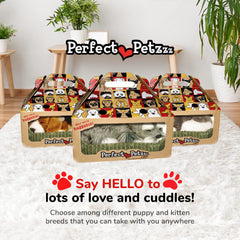 Perfect Petzzz Schnauzer breathing simulation adds a lifelike touch during pretend care.