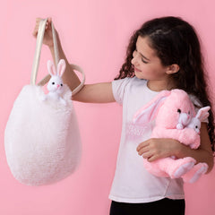 Perfectto Design pink bunny Easter gift for girls ages 3-8.